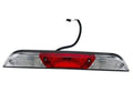 Center high mount third brake light with red lens and chrome housing
