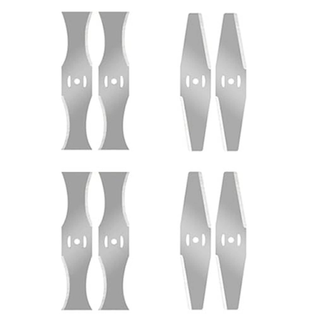 8 metal trimmer blades, mixed light and dark gray, for Wacker cordless