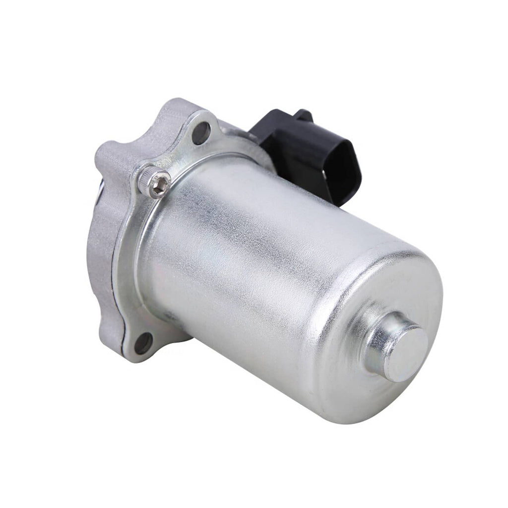 Shift motor assembly with silver aluminum body and black electrical connector