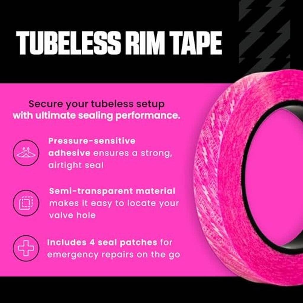 Tubeless rim tape roll, pink semi-transparent adhesive tape liner for tubeless rims