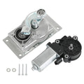 RV electric step gear box linkage and motor assembly with mounting bracket