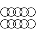 Black rubber piston O-rings, 10 pack, for nailer piston