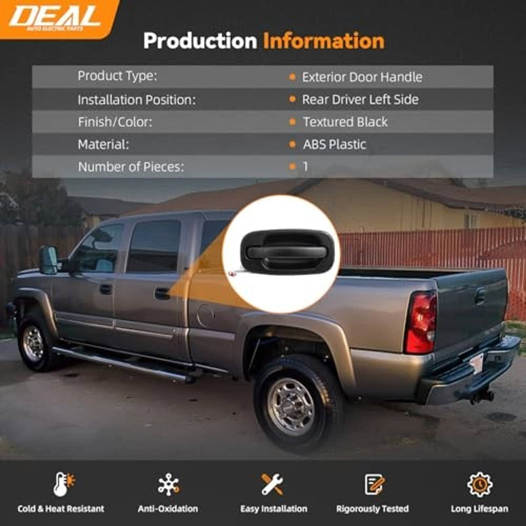 Textured black exterior door handle replacement kit shown on a pickup truck