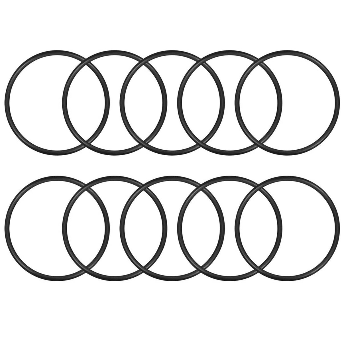 Black nitrile O-ring seals, 38mm OD, 34mm ID, 2mm thick