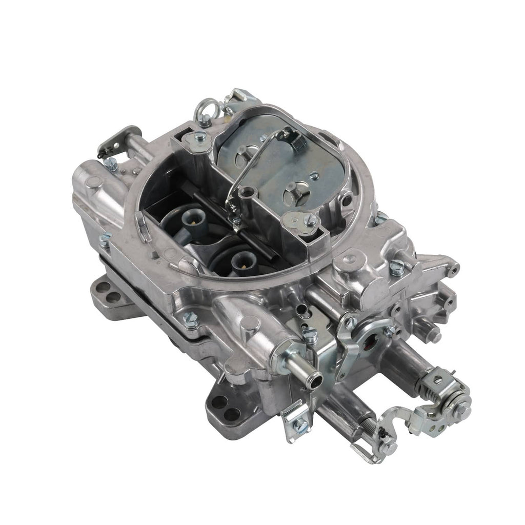 4-barrel square-bore carburetor with manual choke, side view with open air bores