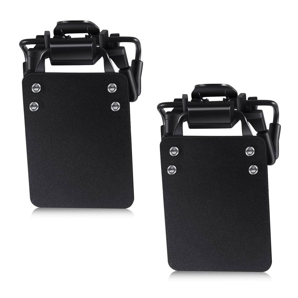 Black clip-on shooting glasses patch plates with metal screws and side clips