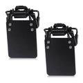 Black clip-on shooting glasses patch plates with metal screws and side clips