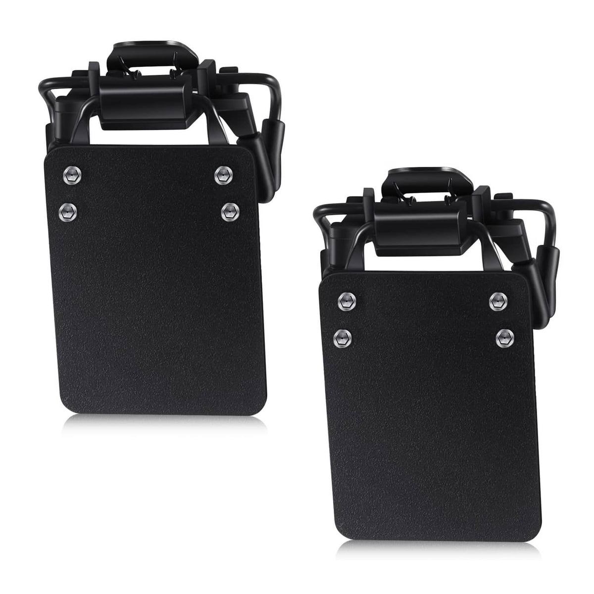 Black clip-on shooting glasses patch plates with metal screws and side clips