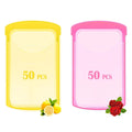 Hand washing soap sheet boxes, yellow and pink, 50 pcs each