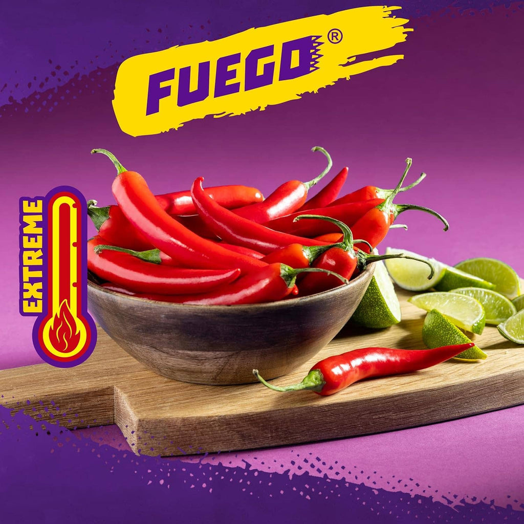 FUELED Takis graphic showing chili peppers and lime wedges in a bowl