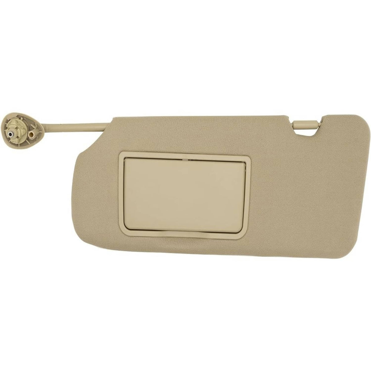 Beige left driver sun visor back view with mirror access panel