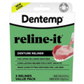 Dentemp reline-it denture reliner value pack box, green and white front label