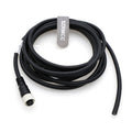M12 A-code 4-pin sensor actuator cable with female connector and bare wire leads
