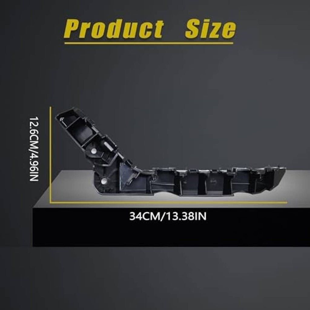 Black bumper cover retainer bracket bar with molded mounting clips