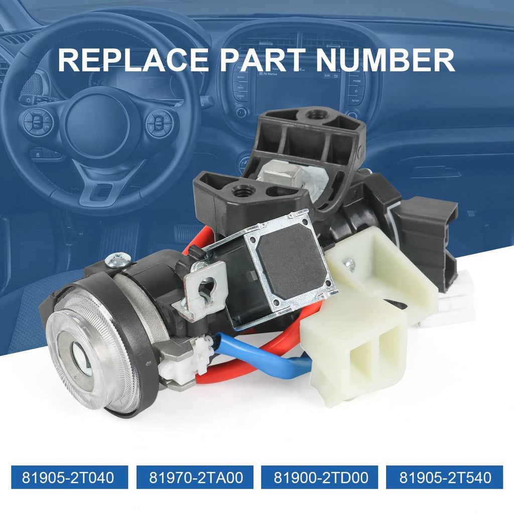 Ignition lock switch with door lock cylinder and key cylinder housing, with key insert