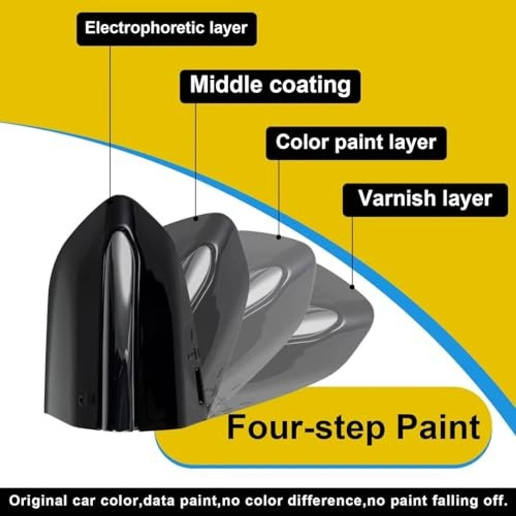 Cross-section of black electroplated door handle key hole trim cover with four-layer coating