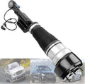 Front right air suspension strut with black ribbed air spring and silver shock body