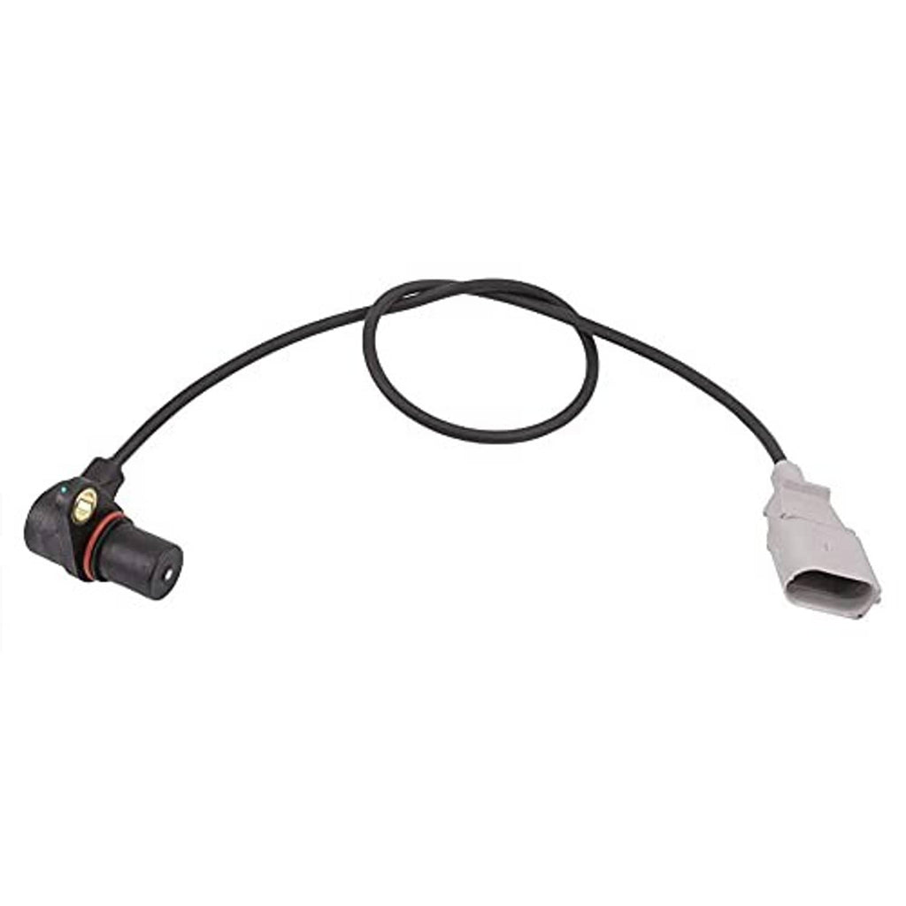 Crankshaft position sensor with long black cable and gray plug connector