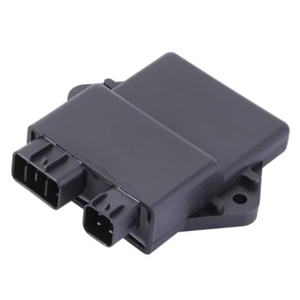 Dark gray CDI ignition box with two multi-pin connectors and mounting holes