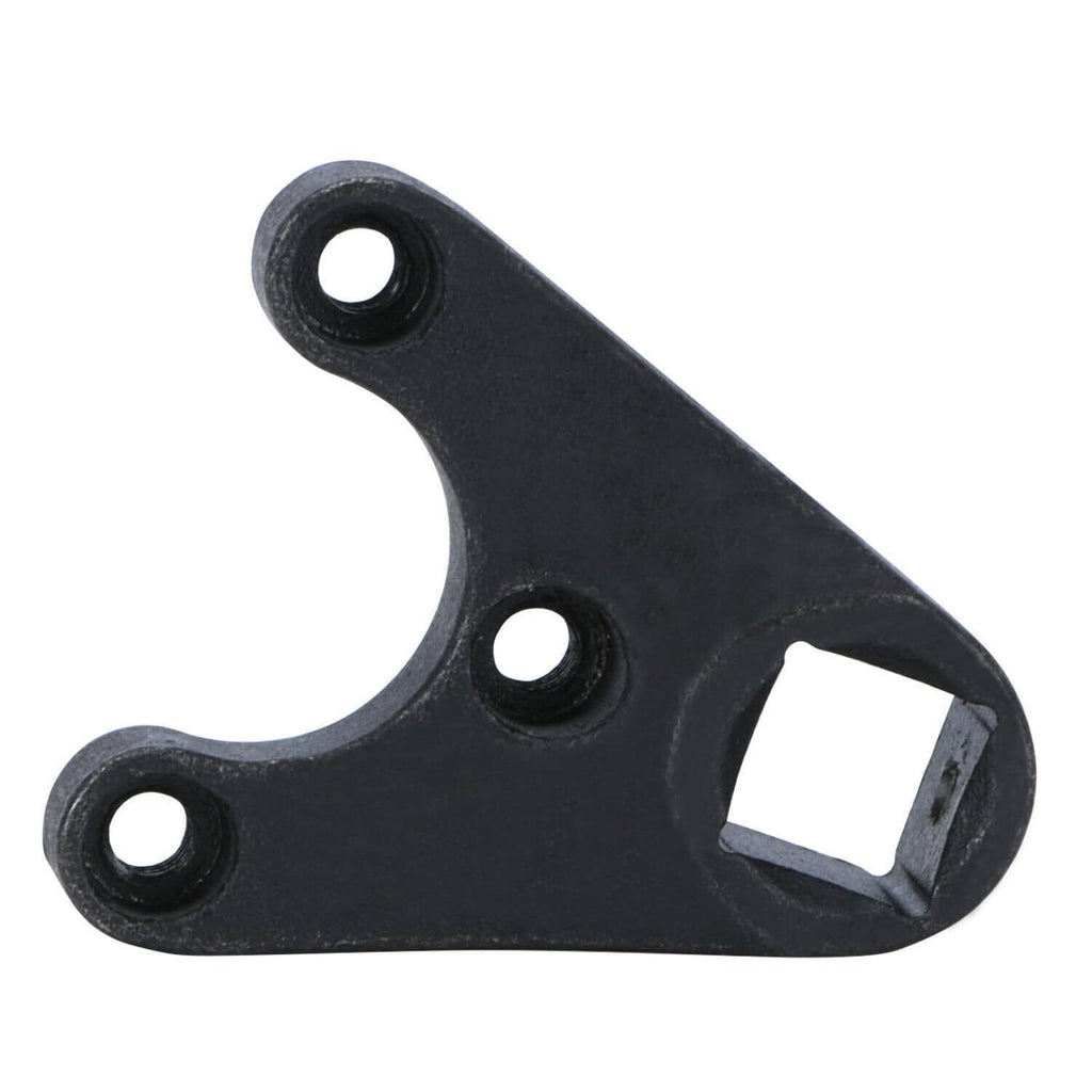 Black outboard trim tilt pin wrench bracket with square drive opening and mounting holes