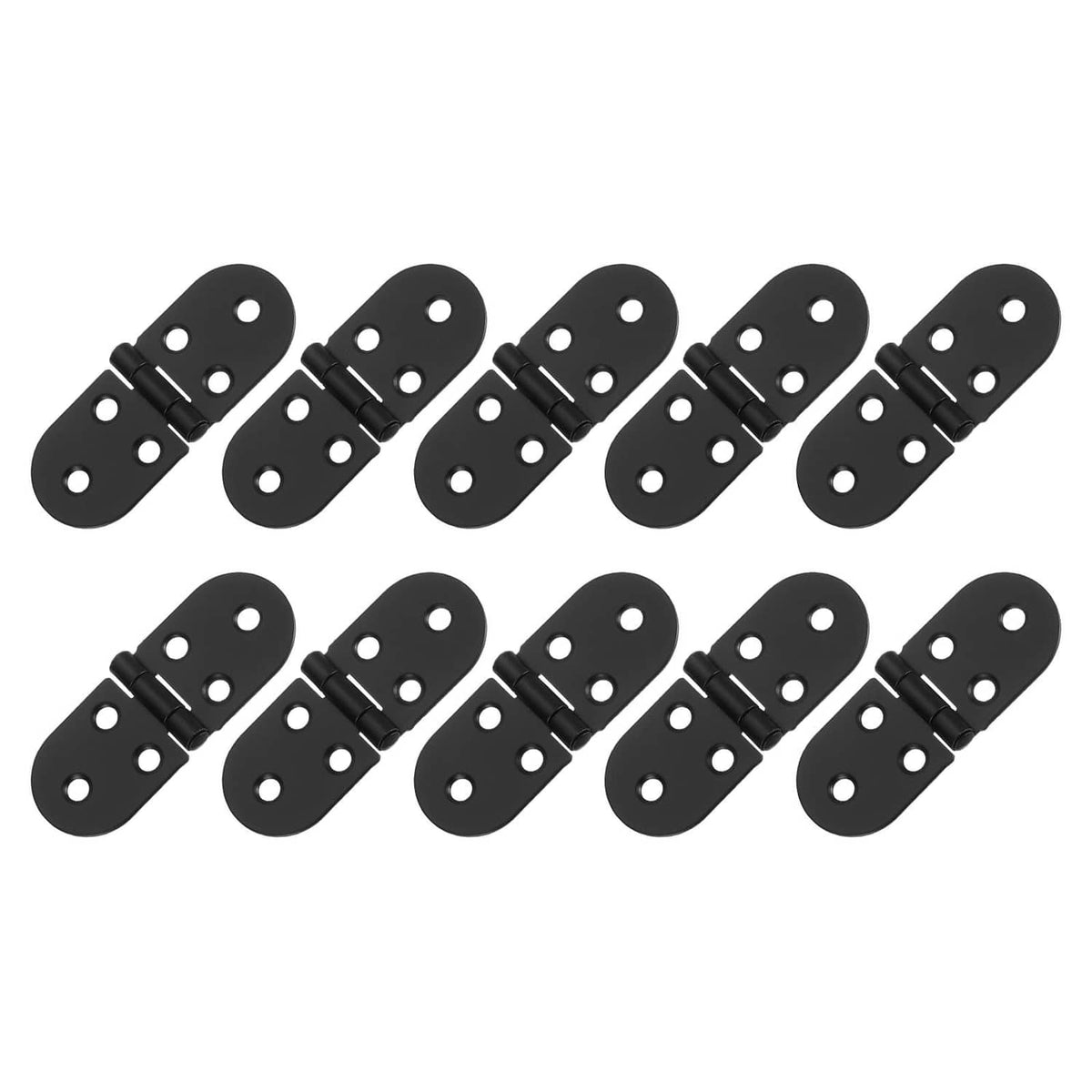 RivetOak Folding Table Hinge, 10pcs Iron 270 Degree Round Edge Sewing Black