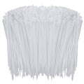 White self-locking nylon cable ties, 6 inch bundle