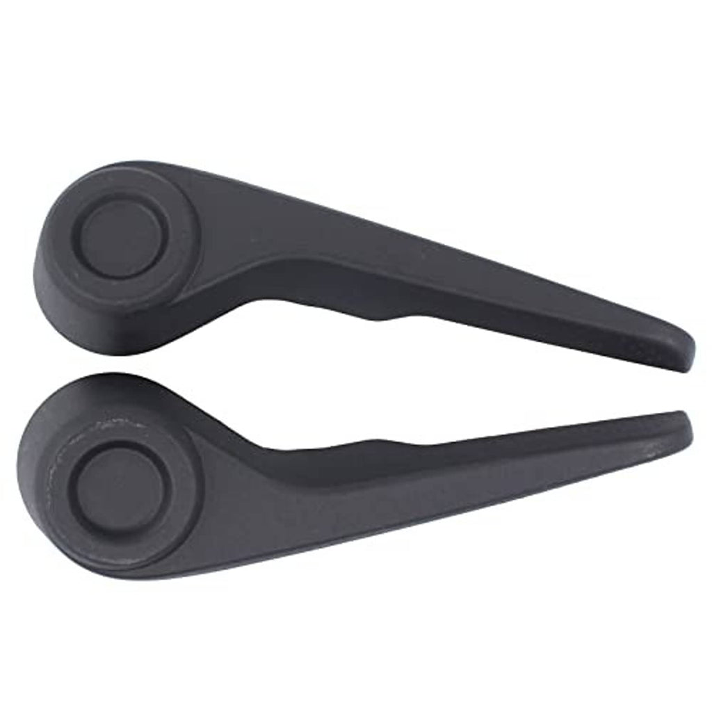 Seat adjustment lever handle pair, dark gray, long arms with round end buttons