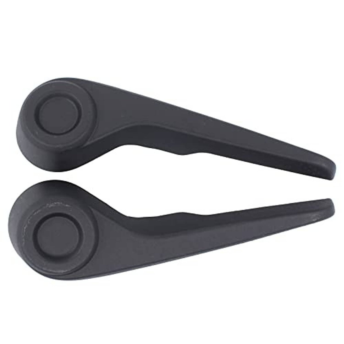Seat adjustment lever handle pair, dark gray, long arms with round end buttons