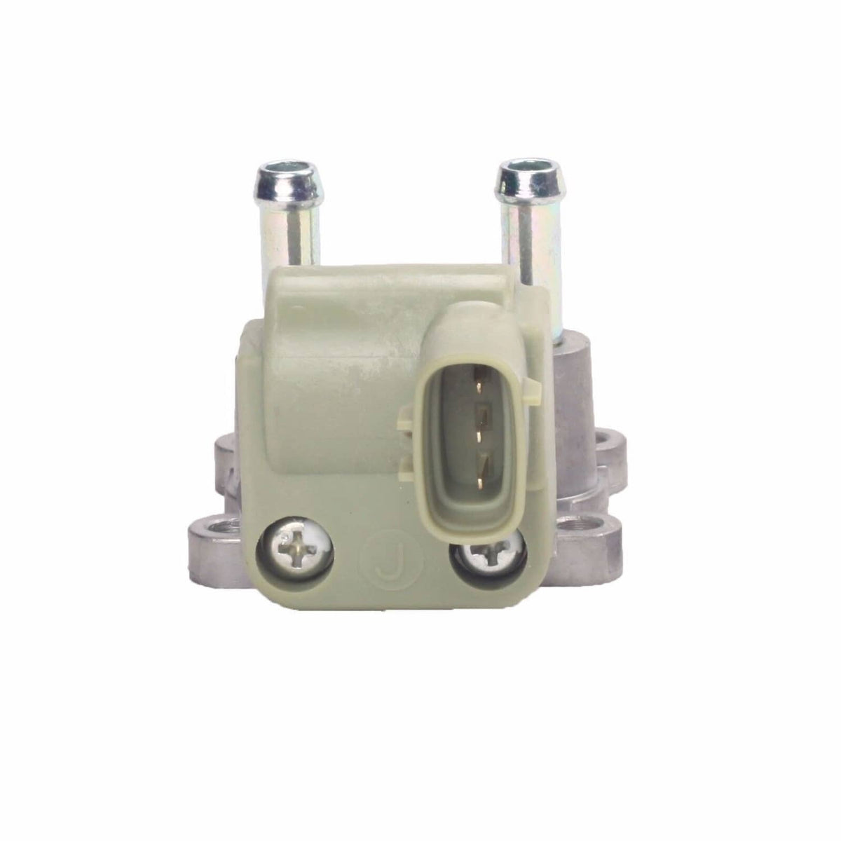 Idle air control valve with electrical connector and mounting base