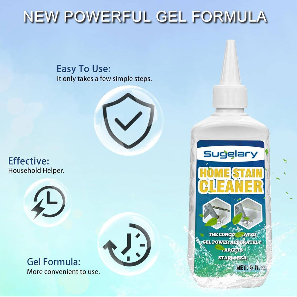 Mold stain cleaner gel bottle with power formula protection icons