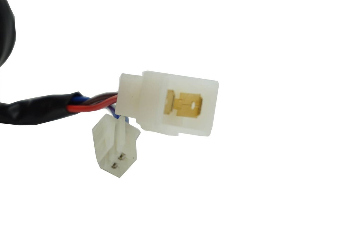 Ignition switch wiring harness with white connector plugs