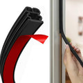 Black self-adhesive door weather stripping seal strip with flexible U-channel profile