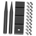 Chain repair joiner kit: two black breaker pins, metal links, and bolts