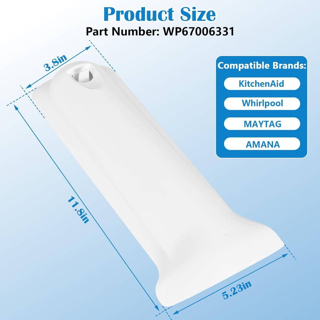 White water filter cover replacement with overall size markings