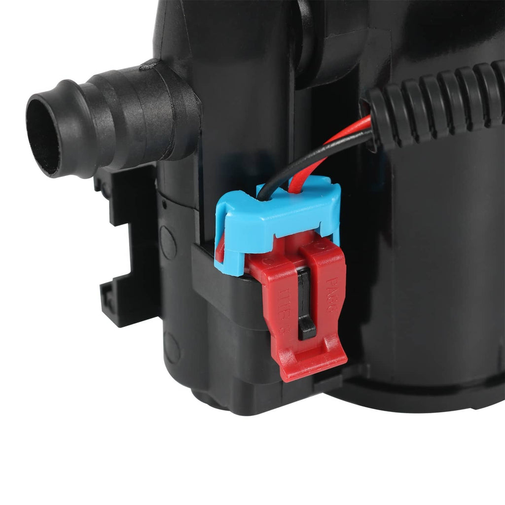 Vapor canister vent solenoid with blue and red electrical connector and vacuum hose