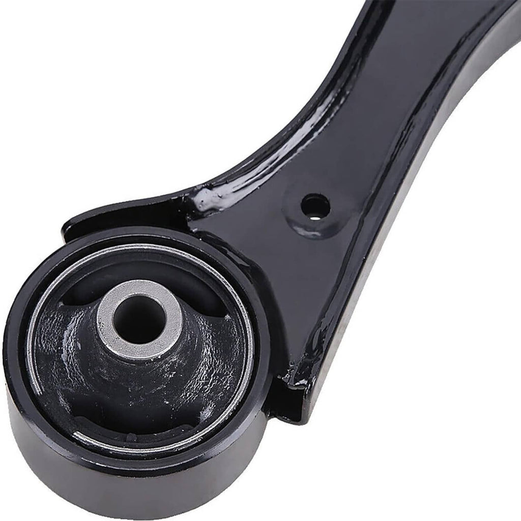 Black front lower control arm with ball joint bushing and metal pivot housing