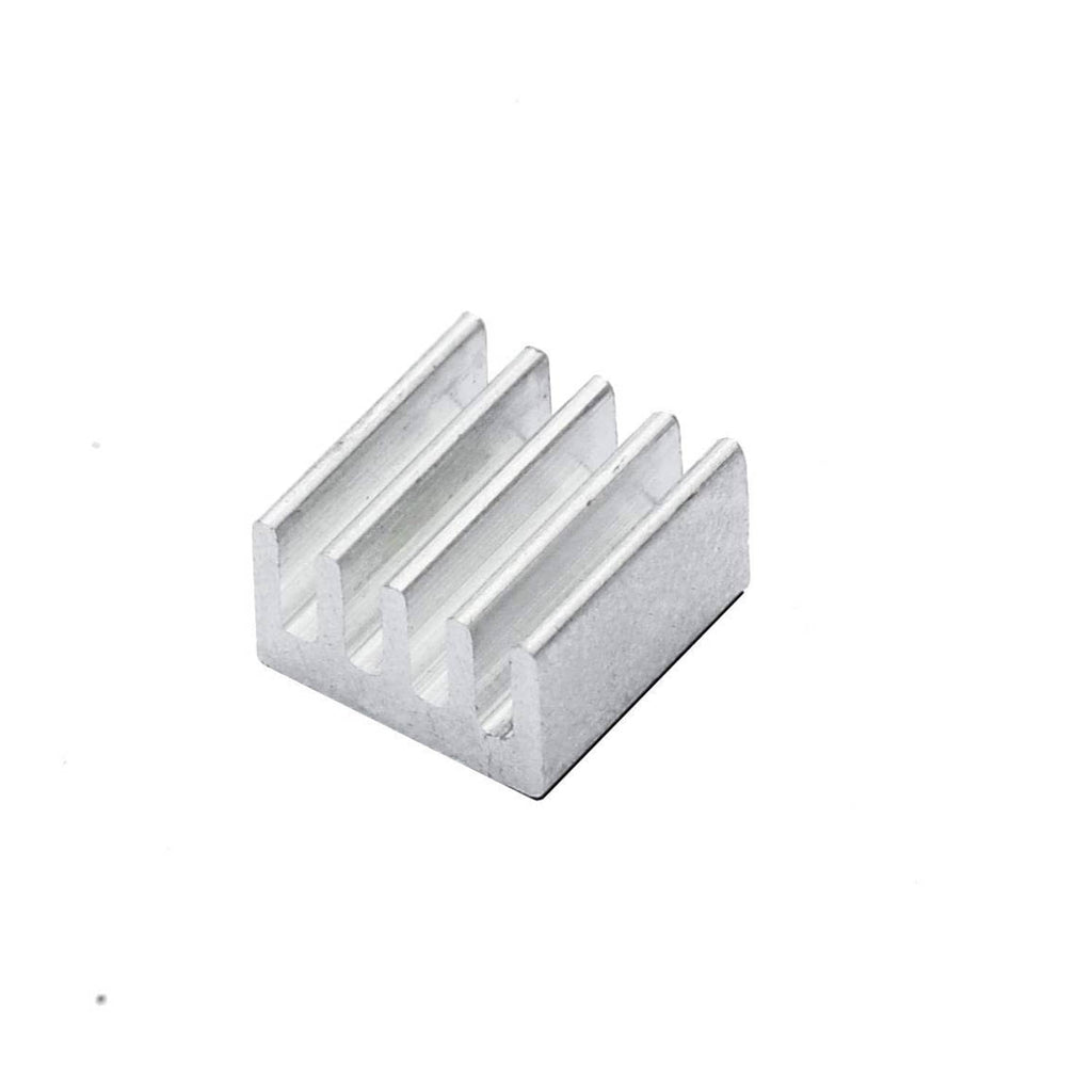 Compact aluminum fin heatsink block with vertical slots
