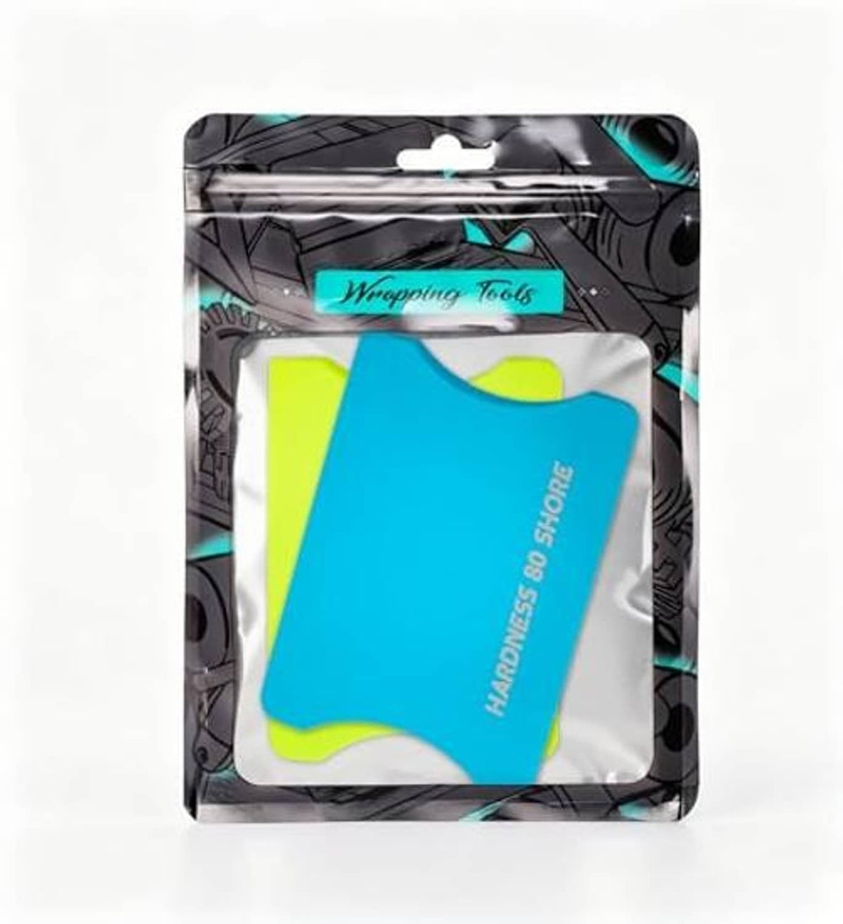 Vinyl squeegee blister pack with tiffany blue tool, hardness 40/80 shore