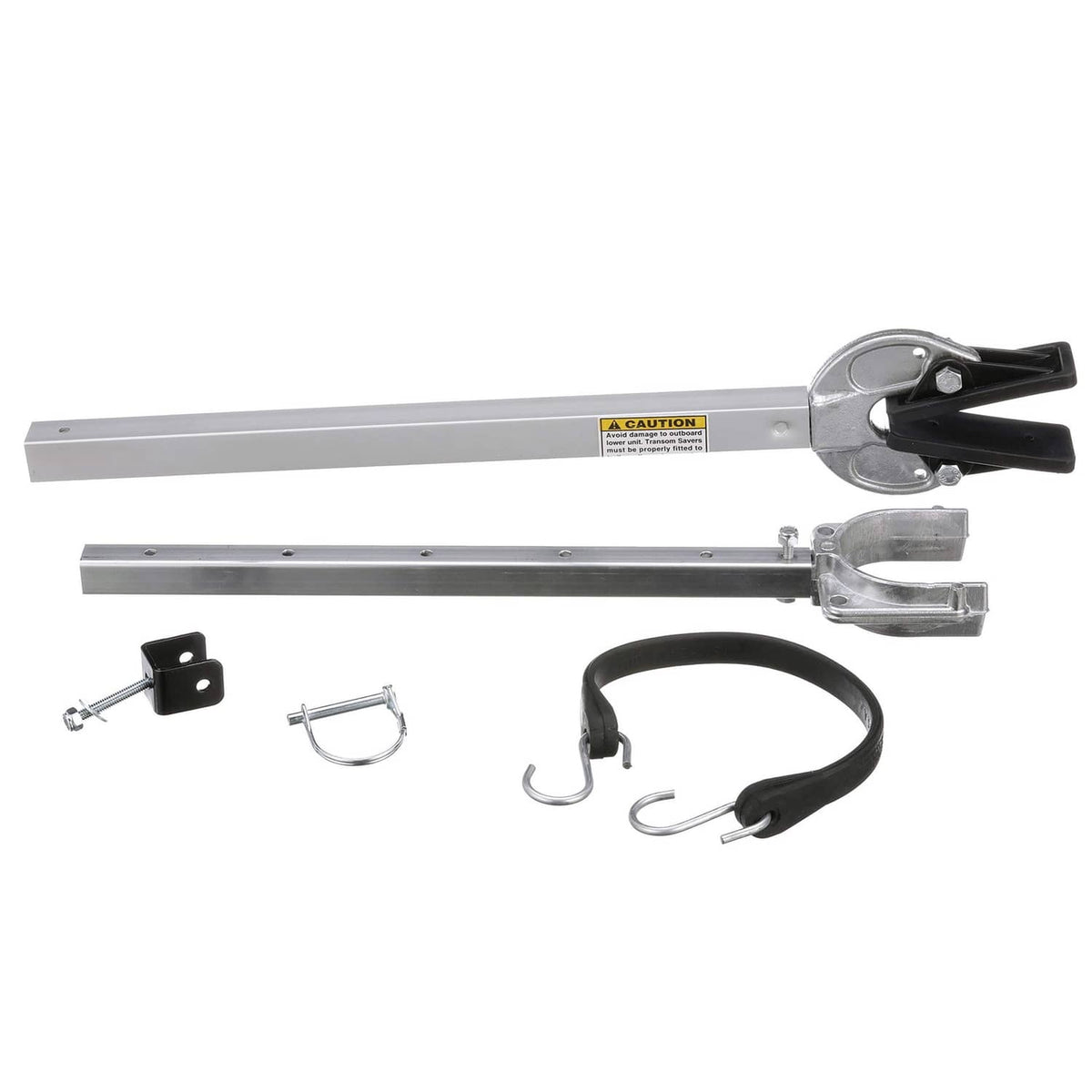 Attwood adjustable transom saver bar with mounting hardware and straps, composite build