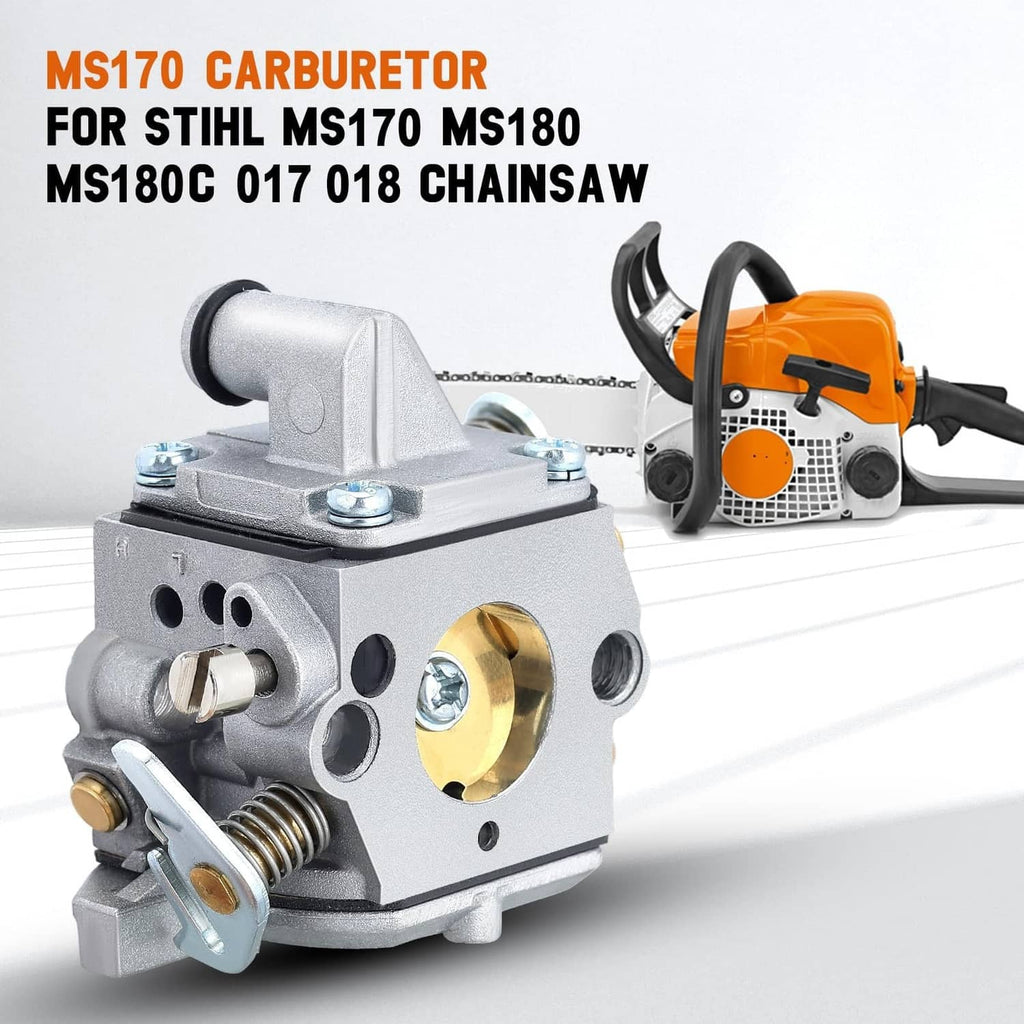 Carburetor with metal body, spring lever, and brass inlet fitting