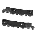 Black front bumper bracket mounting piece with multiple tabs and holes
