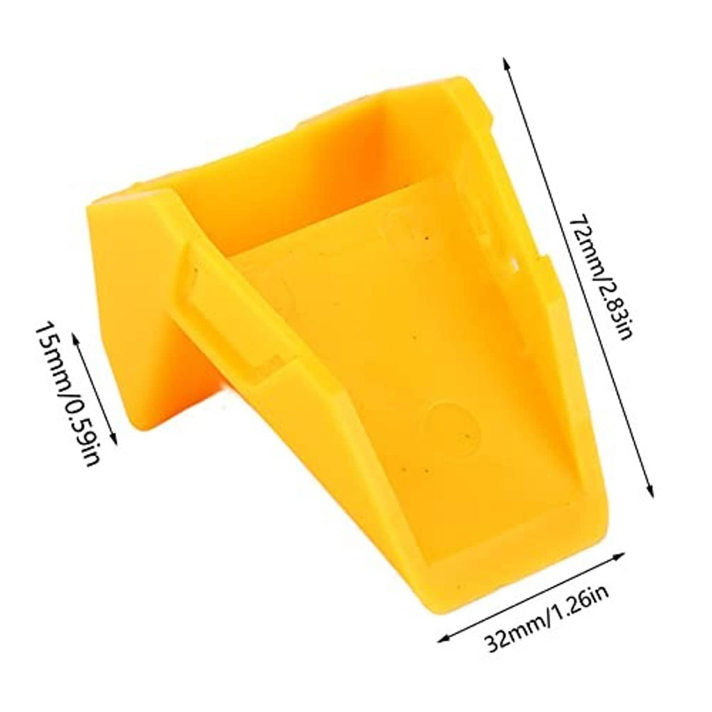Single yellow molded jaw clamp protector insert with step grip and open channel.