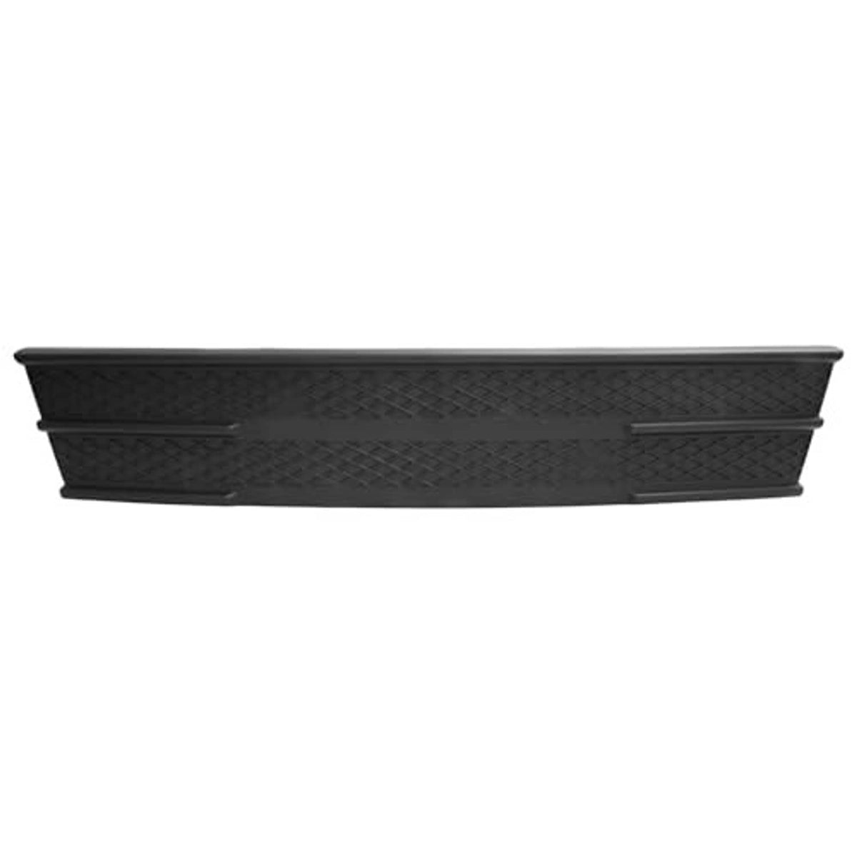 Front lower grille insert, black plastic grille bar with diamond mesh texture