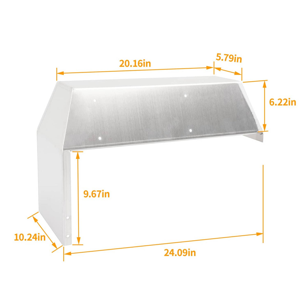 Aluminium steering console mount bracket with dimensions shown on metal panel