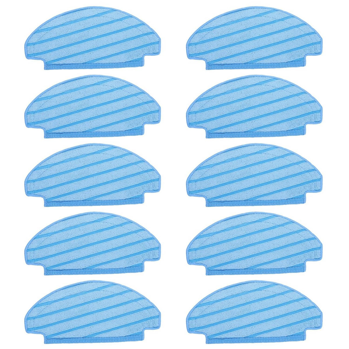 Robot vacuum cloth mop pads, blue semicircle set of multiple striped pads