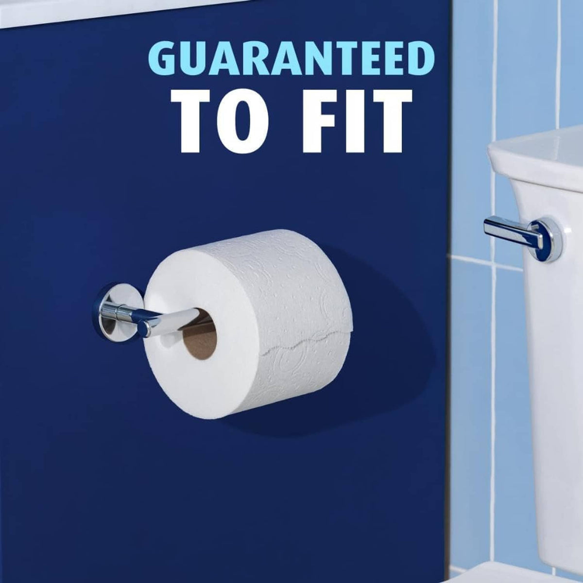 Mounted toilet paper roll with soft white sheets on wall holder