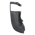 Left rear bumper side end cap cover, dark gray plastic with mounting tabs