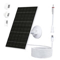 Solar panel charger kit with wall mount bracket, USB cable, and coiled charging cord