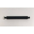 Thermal printer paper roll with black tube ends, compact cylinder