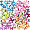 Multicolor 3D butterfly wall stickers with assorted butterfly shapes and bright wings